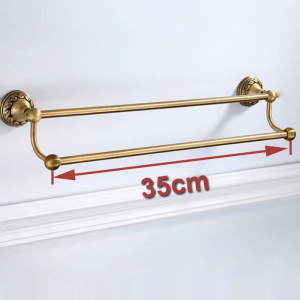 Antique Brass Bathroom Towel Holder Single Towel Bar Towel Rack Solid Aluminium Towel Rail 30/40/45/50/60Cm Bathroom Accessories