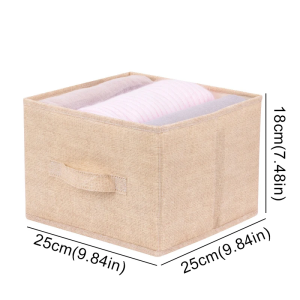 Cotton Linen Hanging Storage Bag Drawer Style Wardrobe Organizer Box Clothes Organizer Holder Collapsible Hanging Storage Shelve