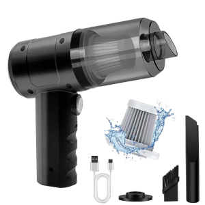 Cordless Handheld Vacuum Cleaner High Power Mini Portable Car Dust Collector with Hairdryer Function for Auto Interior Cleaning