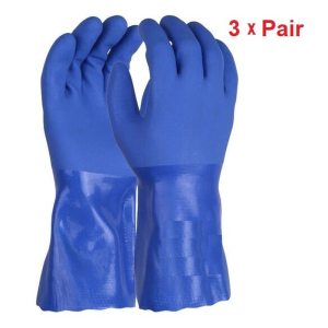 PVC Gauntlet Gloves Safety Gloves Elbow Length Heavy Duty Chemical & Oil Protect