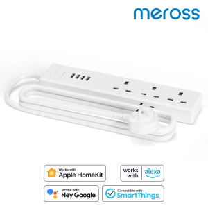 Homekit Wifi Power Smart Plug Strip EU/UK Plug with 4 USB Port 3 Socket Multi-Plug Power Strip Multi Outlet Support Alexa