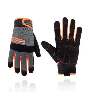Work Safety Gloves, Utility Safety Mechanic Working Gloves Touch Screen, Flexible Breathable Yard Work Gloves