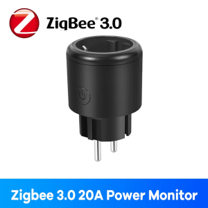Zigbee Smart Plug EU Standard 16A 20A Socket Hub Required Energy Monitor Works with Alexa Google Home Smart Life App Zigbee 3.0