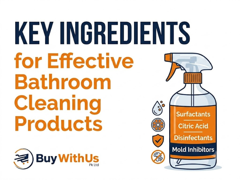 Learn the key active ingredients to look for in bathroom cleaning products to tackle limescale, soap scum, mold, and bacteria effectively.